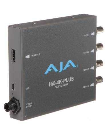 AJA HI5 4x 3G-SDI a HDMI 2.0 con fino a UltraHD 60p, supporta