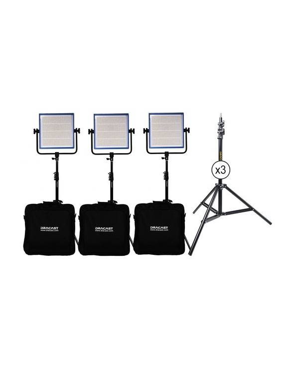 Dracast - DRPLK3X1000BK - BV-G PLUS LED BI-COLOR 3-LIGHT STUDIO KIT from DRACAST with reference DRPLK3X1000BK at the low price o