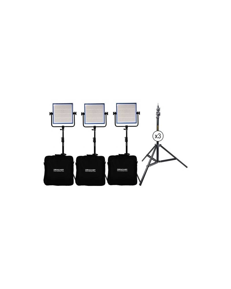 Dracast - DRPLK3X1000BK - BV-G PLUS LED BI-COLOR 3-LIGHT STUDIO KIT from DRACAST with reference DRPLK3X1000BK at the low price o