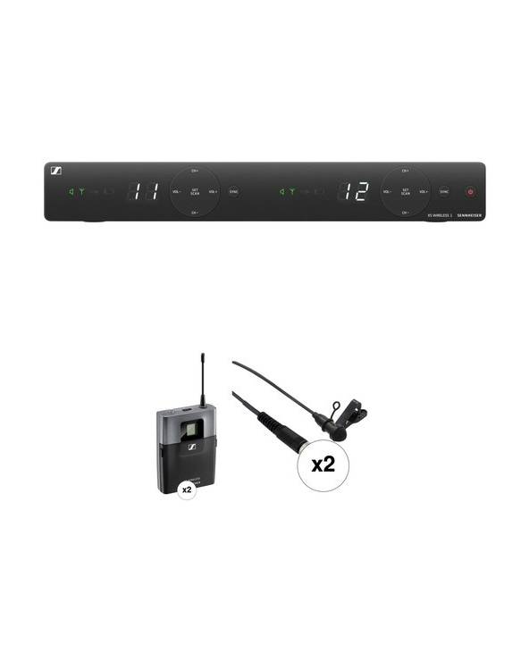 Sennheiser EM XSW 2 A DUAL 2-Person Wireless Omni Lavalier Microphone System Kit from SENNHEISER with reference EM XSW 2 A at th