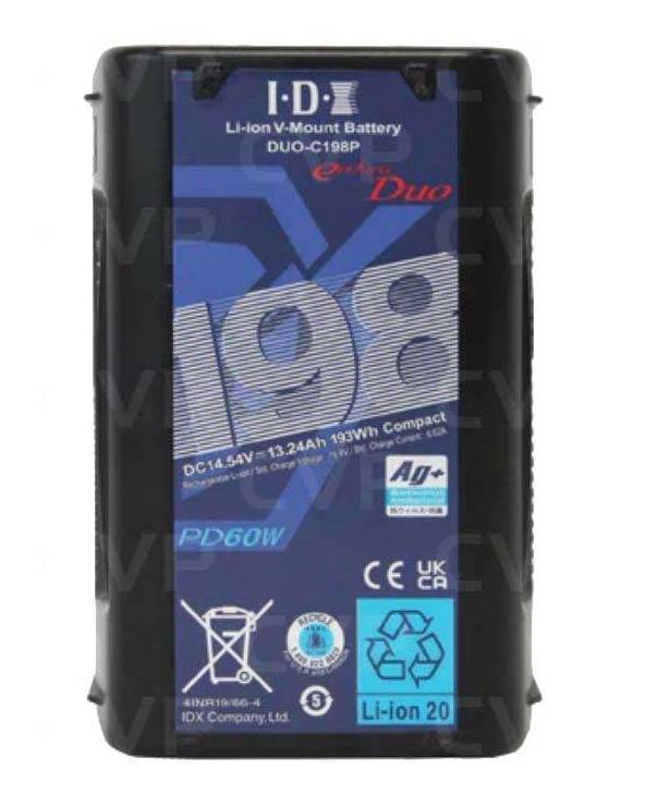 1 x DUO-C198P Batteries, 1 x VL-DT1 Advanced D-Tap Charger from IDX with reference {PRODUCT_REFERENCE} at the low price of 622.2