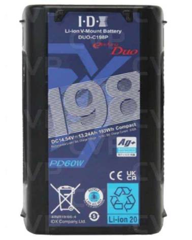 1 x DUO-C198P Batteries, 1 x VL-DT1 Advanced D-Tap Charger from IDX with reference {PRODUCT_REFERENCE} at the low price of 622.2