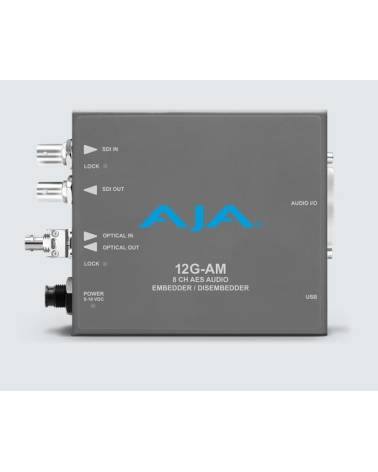 AJA Embedder/Disembedder audio AES a 8 canali 12G-SDI