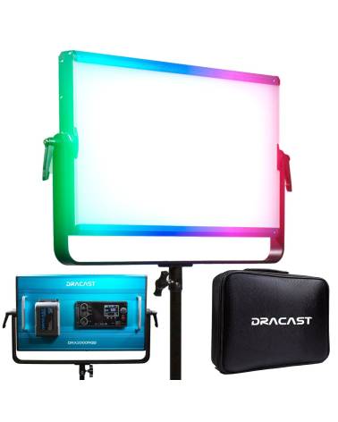 Dracast X Series LED2000 RGB and Bi-Color LED Video Light Panel with V-Mount Battery Plate