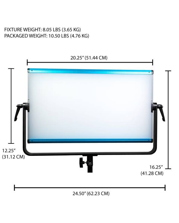 Dracast X Series LED2000 RGB and Bi-Color LED Video Light Panel with V-Mount Battery Plate