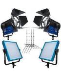 Kit studio remoto Dracast per sala redazione (5600K luce diurna, V-Mount)