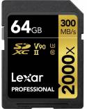 64GB LEXAR PRO 2000X SDHC UHS-II LSD2000064G-BNNNG