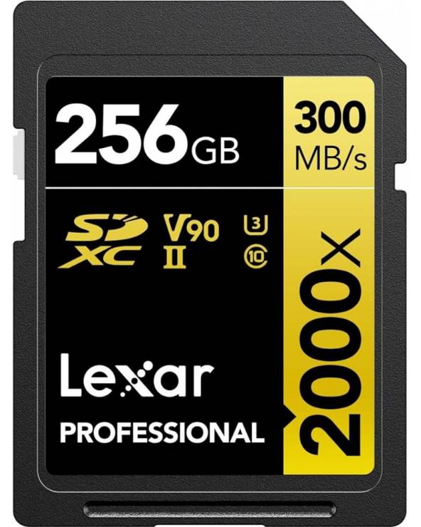 256GB LEXAR PRO 2000X SDHC UHS-II LSD2000256G-BNNNG